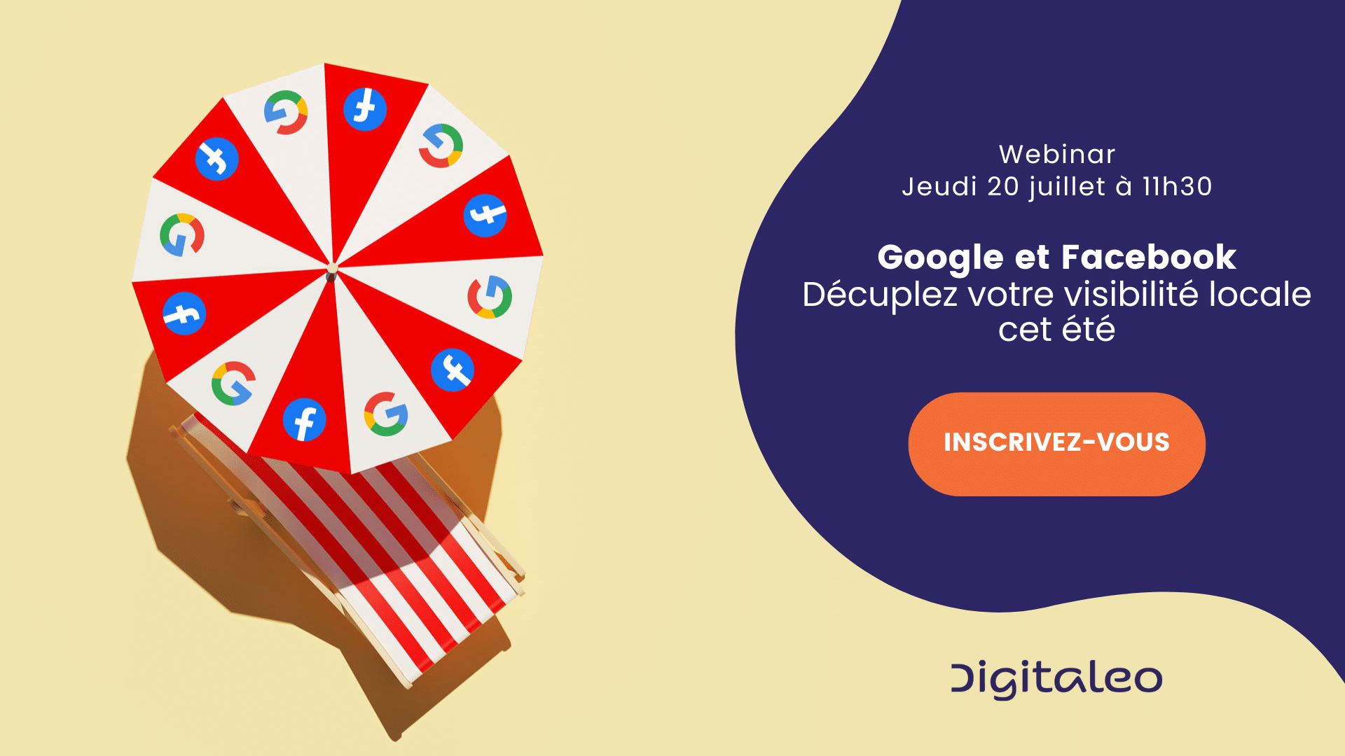 Webinaire: Comment profiter de l’été pour mettre en place 5 actions indispensables pour optimiser la visibilité locale de vos établissements sur Google et Facebook.